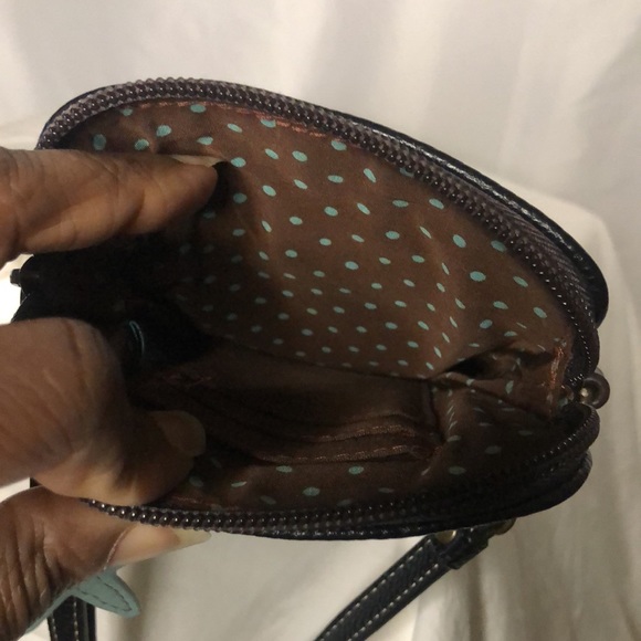 CHALA bedazzled brown and blue jellyfish small crossbody bag. - Picture 9 of 12